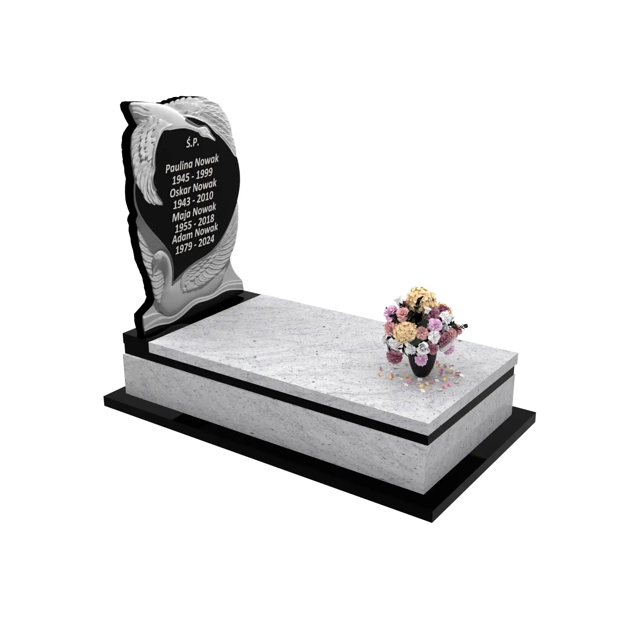 Nagrobek pojedynczy z granitu CK 143+360 – photo №10