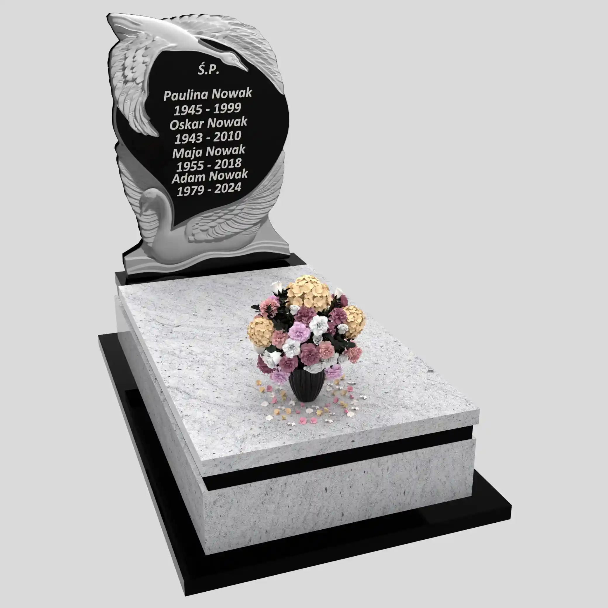 Nagrobek pojedynczy z granitu CK 143 zdjęcie 29