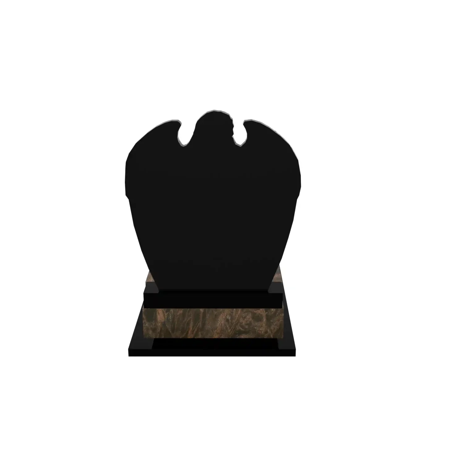 Nagrobek pojedynczy z rzeźbą anioła z granitu CK 154+360 – photo №6