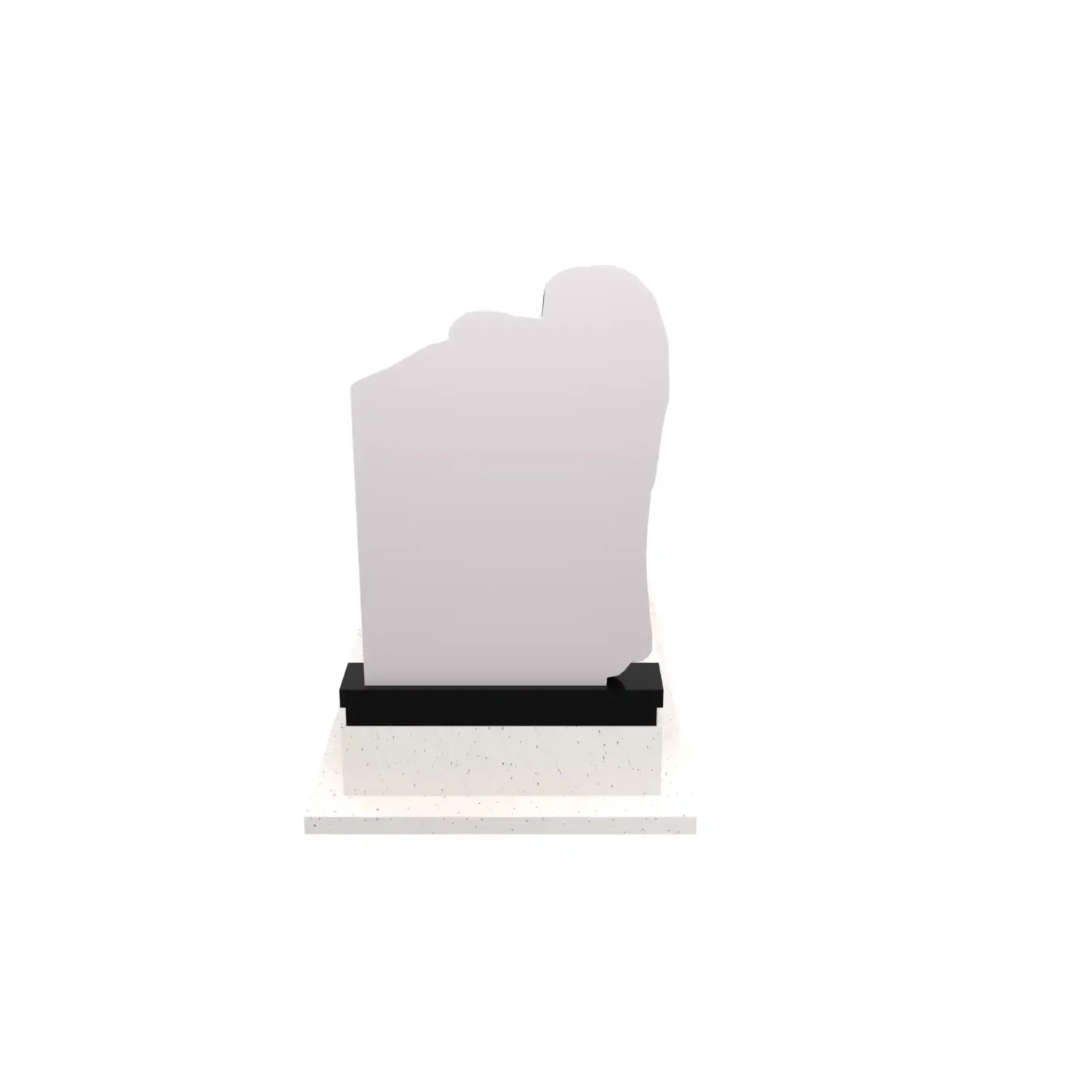 Nagrobek pojedynczy z rzeźbą anioła symbolizującego opiekę i spokój, wykonany z granitu CK 156+360 – photo №6