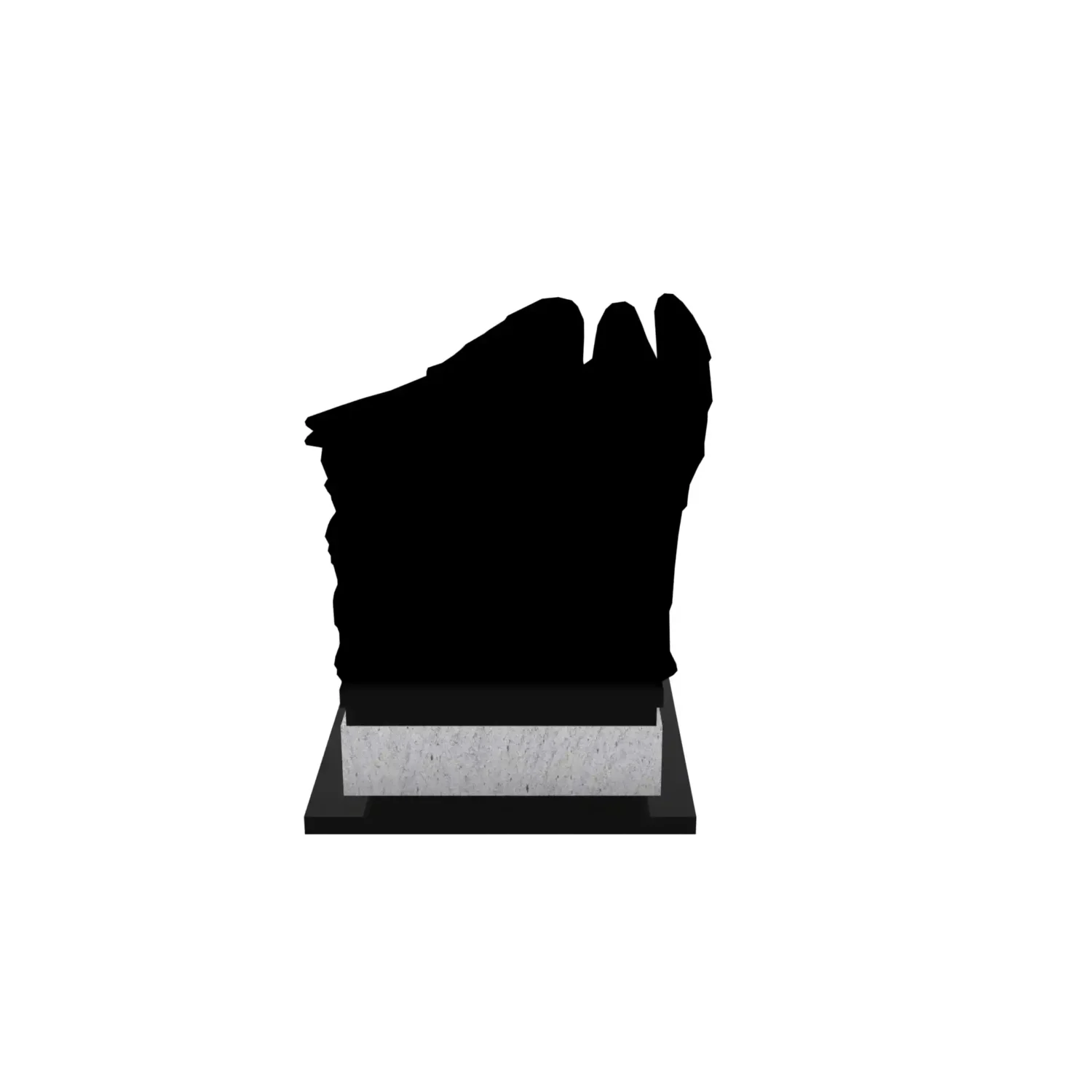 Nagrobek pojedynczy z rzeźbą anioła ze skrzydłami, wykonany z granitu CK 153+360 – photo №6