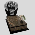 Nagrobek pojedynczy z rzeźbą anioła z granitu CK 154 zdjęcie 31