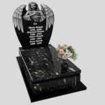 Nagrobek pojedynczy z rzeźbą anioła z granitu CK 154 zdjęcie 32