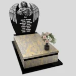 Nagrobek pojedynczy z rzeźbą anioła z granitu CK 154 zdjęcie 35