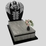 Nagrobek pojedynczy z rzeźbą anioła z granitu CK 154 zdjęcie 36