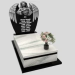 Nagrobek pojedynczy z rzeźbą anioła z granitu CK 154 zdjęcie 37