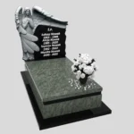 Nagrobek pojedynczy z rzeźbą anioła ze skrzydłami, wykonany z granitu CK 153 zdjęcie 39