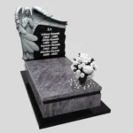 Nagrobek pojedynczy z rzeźbą anioła ze skrzydłami, wykonany z granitu CK 153 zdjęcie 40