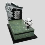 Nagrobek pojedynczy z rzeźbą anioła ze skrzydłami, wykonany z granitu CK 153 zdjęcie 41