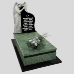 Nagrobek pojedynczy z rzeźbą anioła, wykonany z wysokiej jakości granitu CK 155 zdjęcie 41