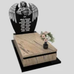 Nagrobek pojedynczy z rzeźbą anioła z granitu CK 154 zdjęcie 41