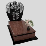 Nagrobek pojedynczy z rzeźbą anioła z granitu CK 154 zdjęcie 43