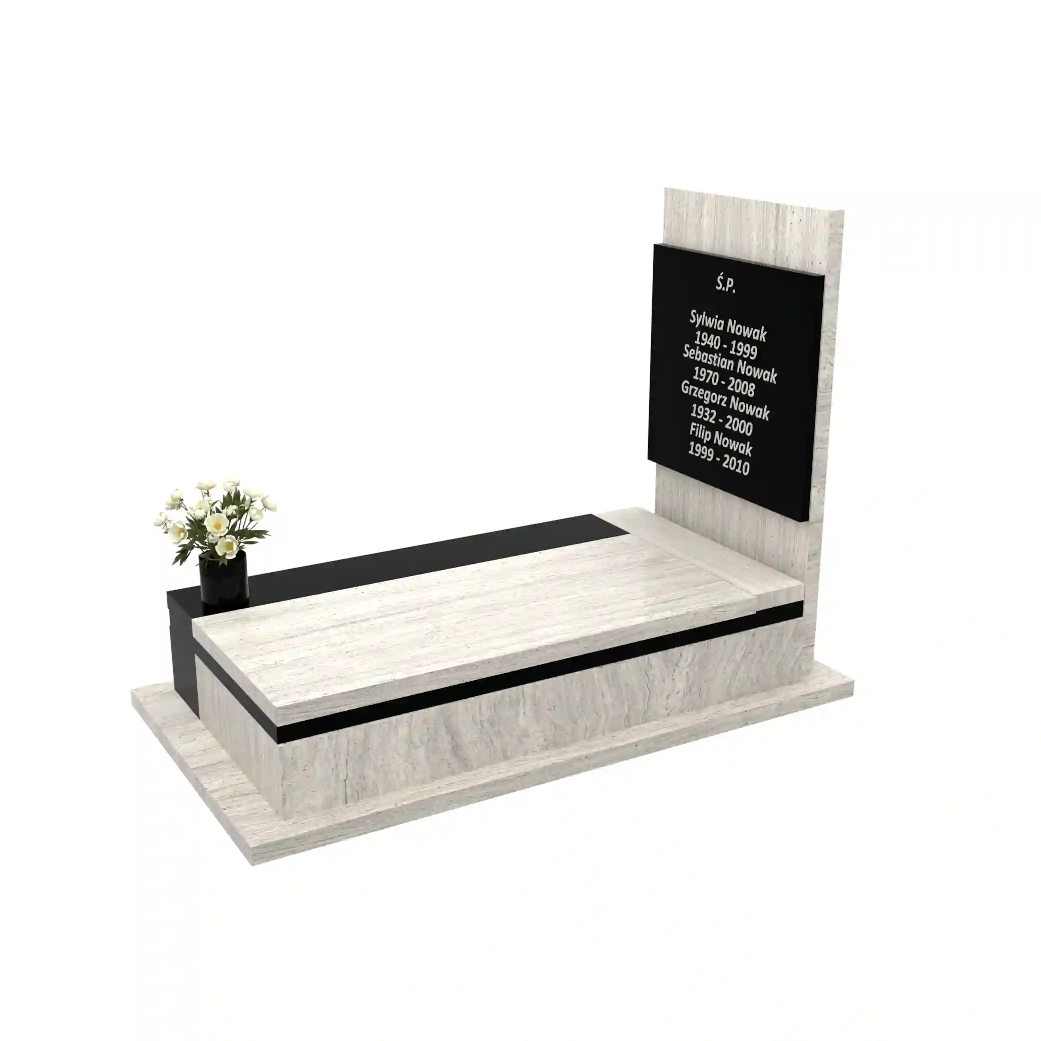 Nagrobek pojedynczy z granitu CK 149+360 – photo №2