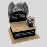 Nagrobek urnowy z rzeźbą anioła ze skrzydłami z granitu U 106 zdjęcie 42