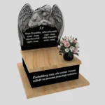 Nagrobek urnowy z rzeźbą anioła ze skrzydłami z granitu U 106 zdjęcie 43