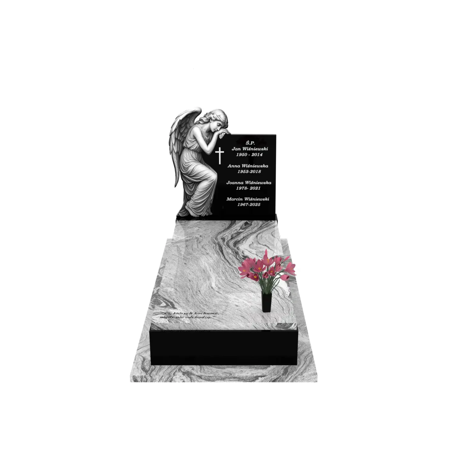 Nagrobek pojedynczy z rzeźbą anioła CK 174+360 – photo №12