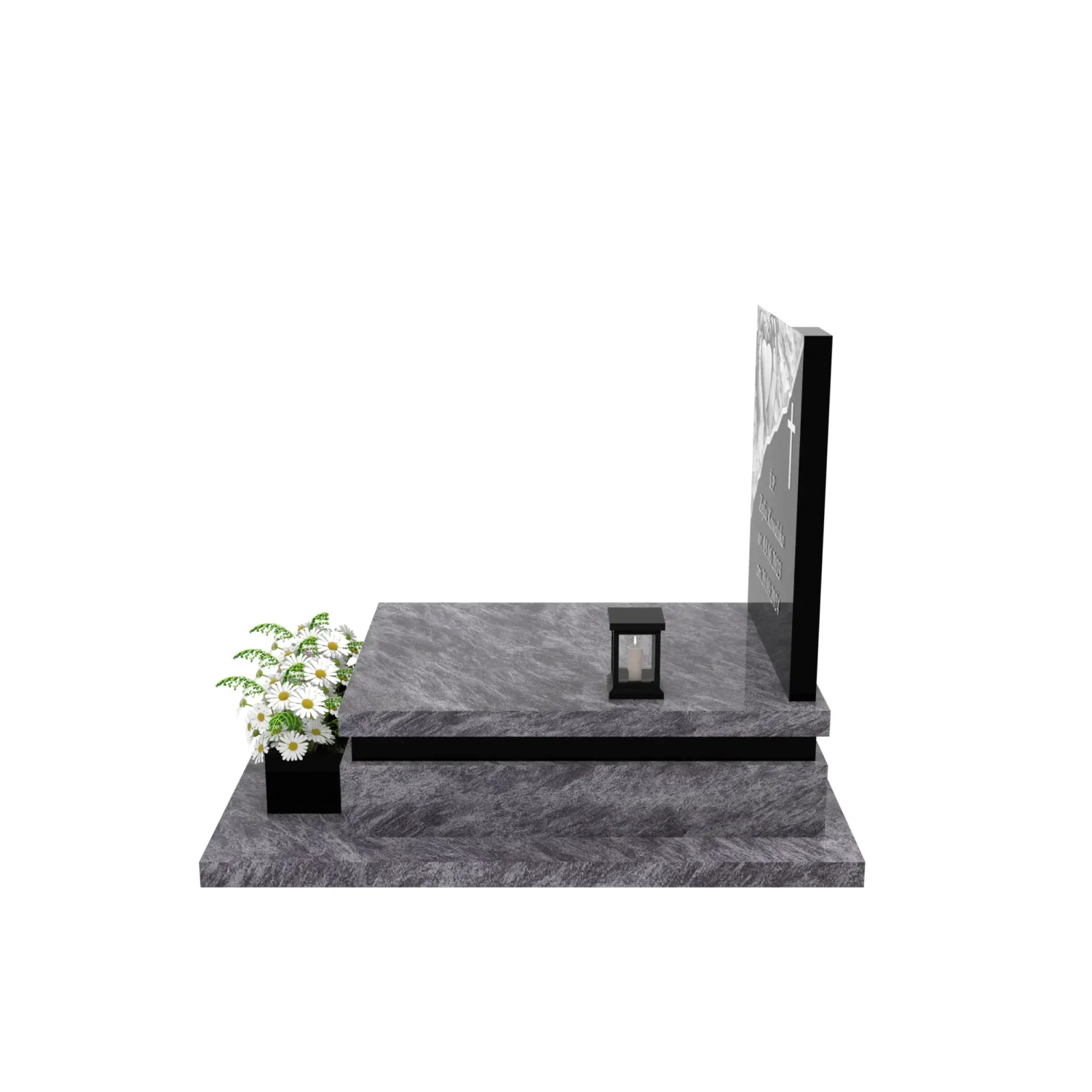 Nagrobek dla dziecka z rzeźbą dłoni i serca D 67+360 – photo №3