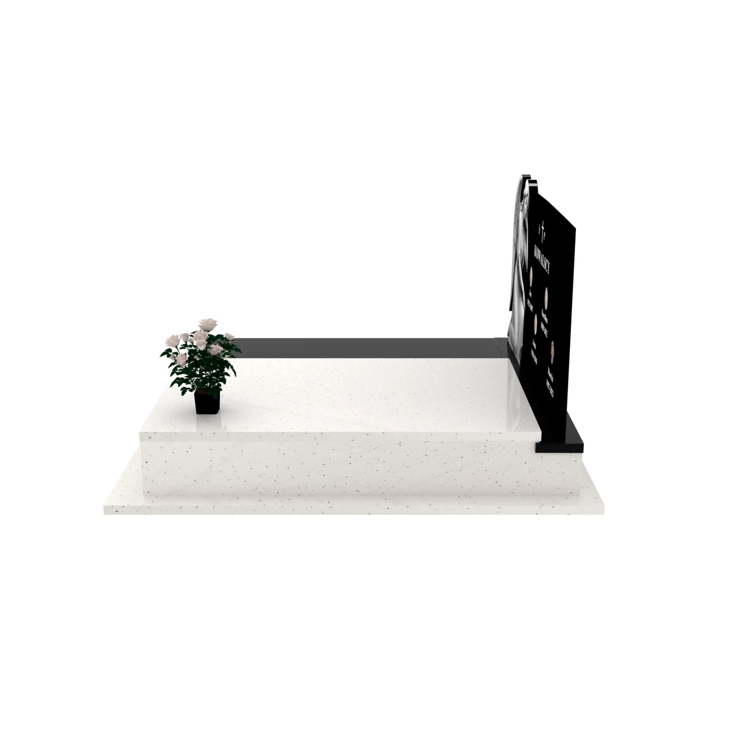 Nagrobek podwójny z grawerem anioła CK 114+360 – photo №3