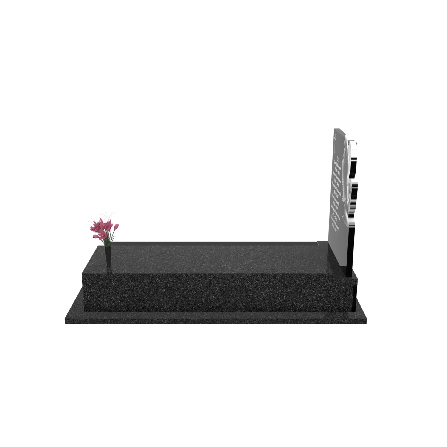 Nagrobek pojedynczy z grawerem anioła CK 175+360 – photo №3