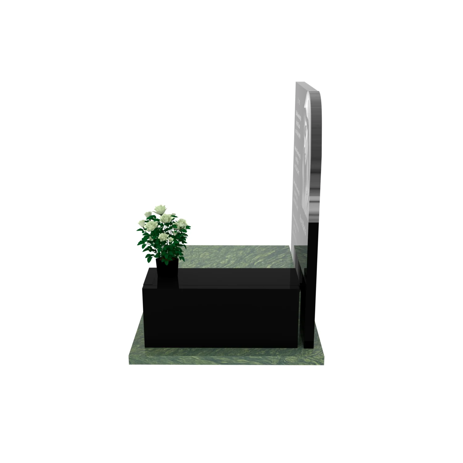 Nagrobek urnowy z grawerem Matki Boskiej z granitu U 110+360 – photo №3