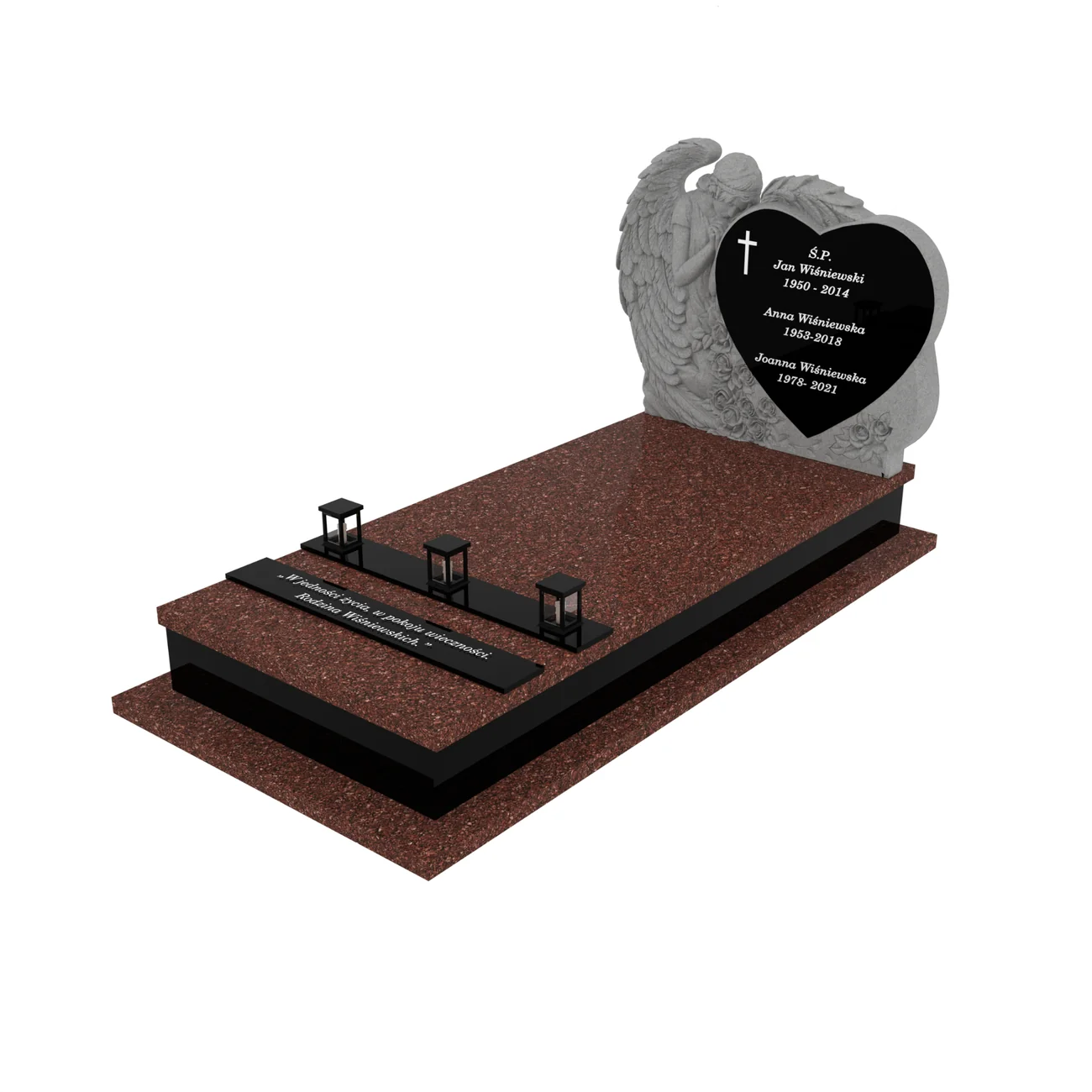 Nagrobek pojedynczy z rzeźbą anioła CK 159+360 – photo №1
