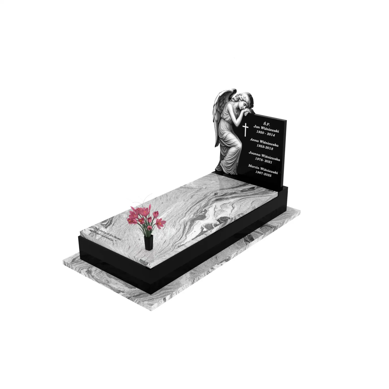 Nagrobek pojedynczy z rzeźbą anioła CK 174+360 – photo №1