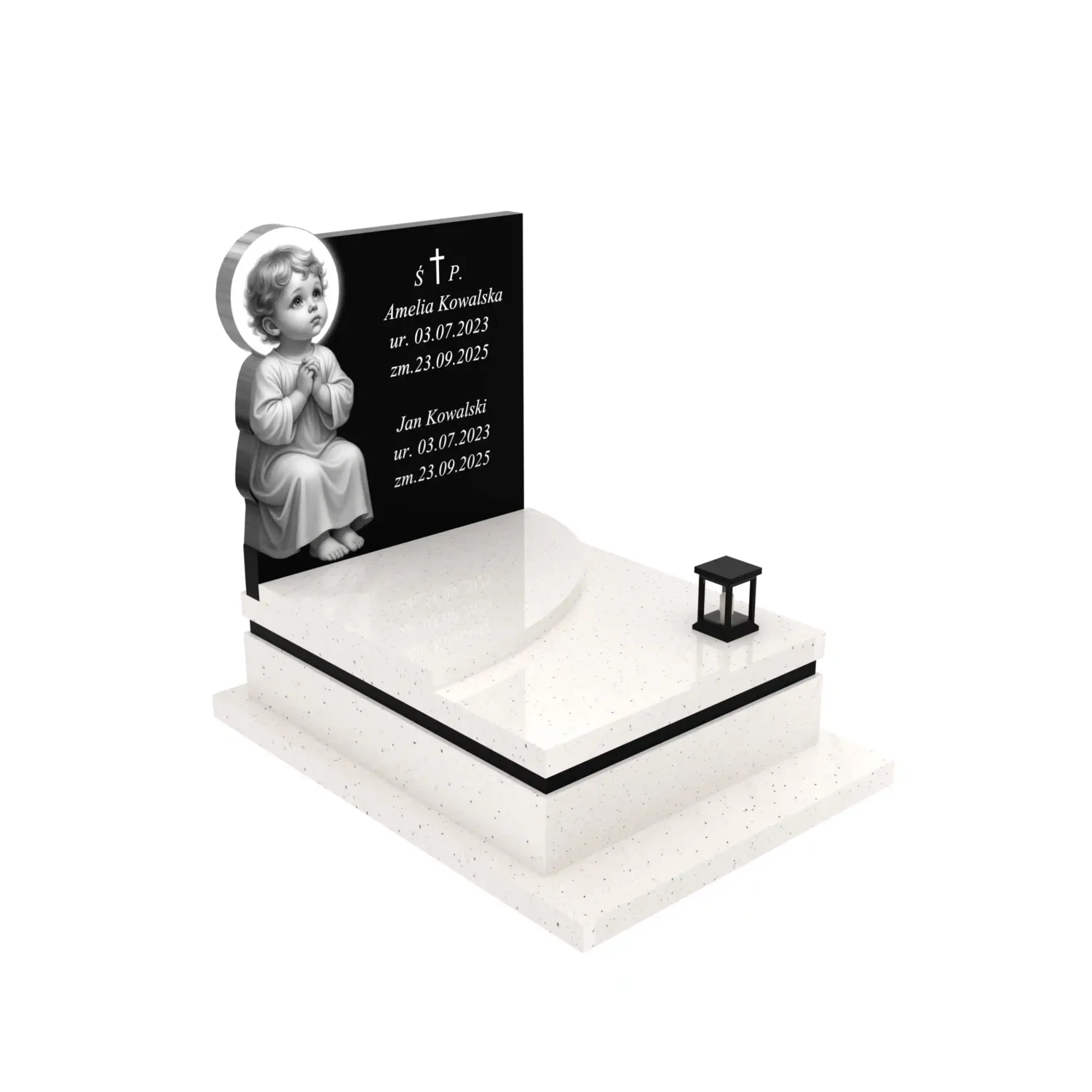 Nagrobek dla dziecka z grawerem anioła D 78+360 – photo №11