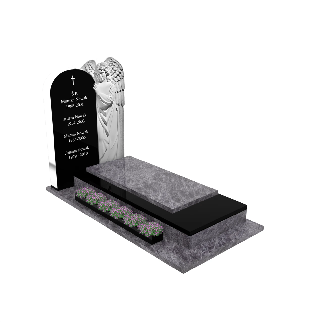 Nagrobek pojedynczy z rzeźbą anioła CK 157+360 – photo №10
