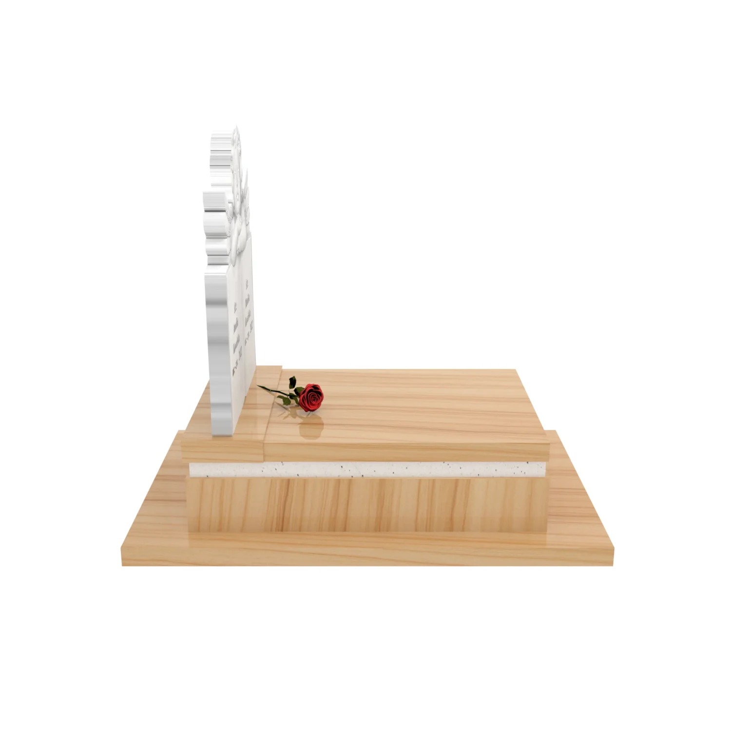 Nagrobek dla dziecka z rzeźbą książki i anioła z granitu D 79+360 – photo №9