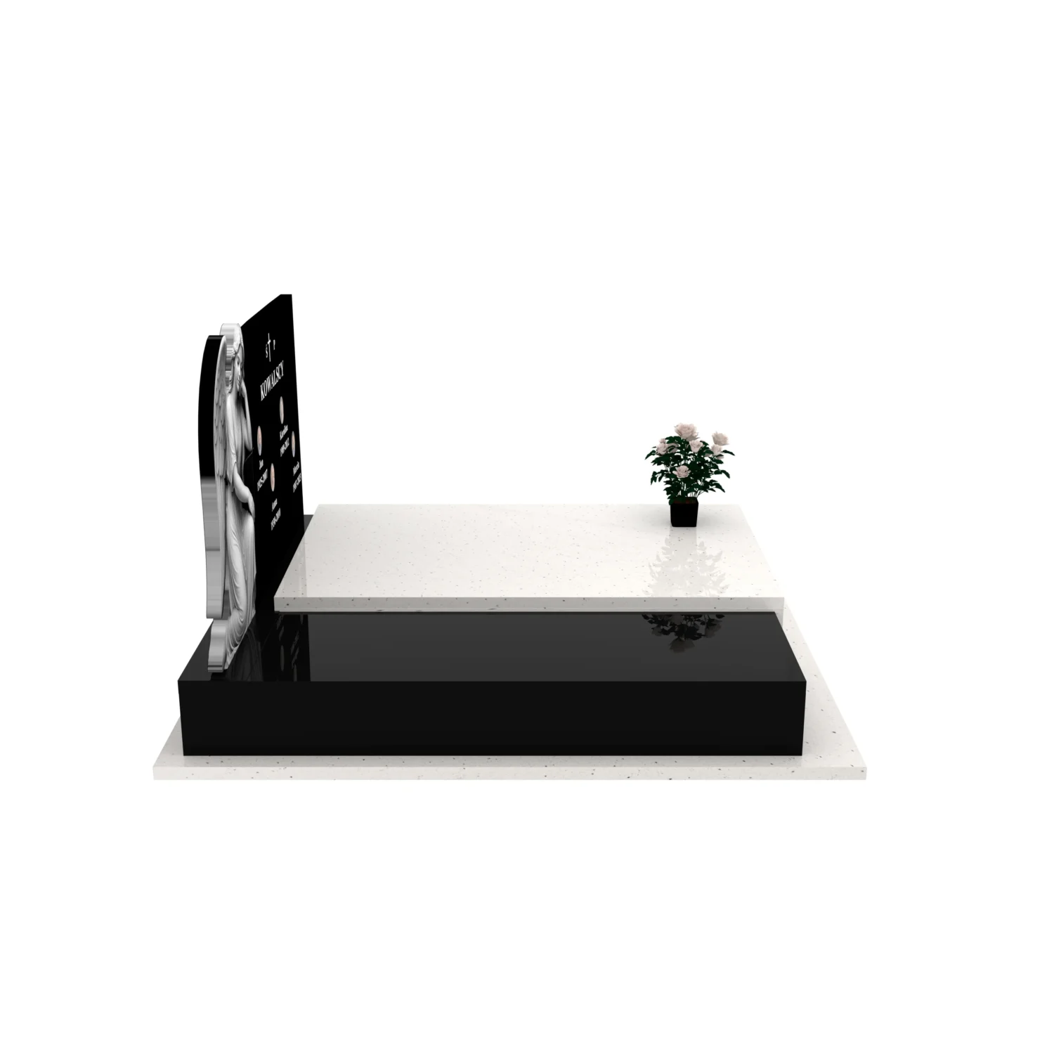 Nagrobek podwójny z grawerem anioła CK 114+360 – photo №9