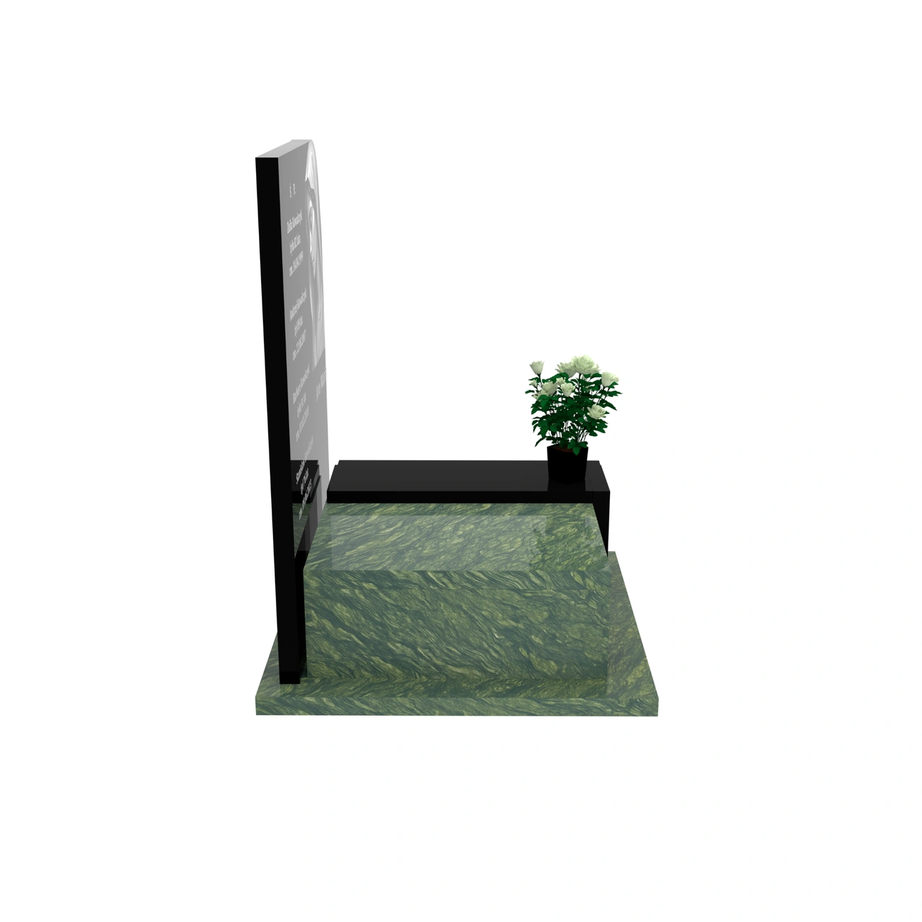 Nagrobek urnowy z grawerem Matki Boskiej z granitu U 110+360 – photo №9