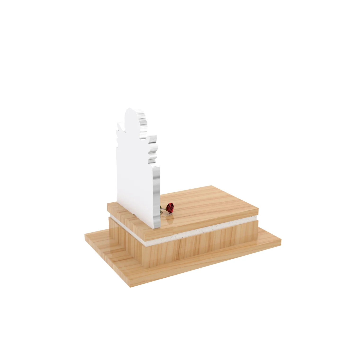 Nagrobek dla dziecka z rzeźbą książki i anioła z granitu D 79+360 – photo №8