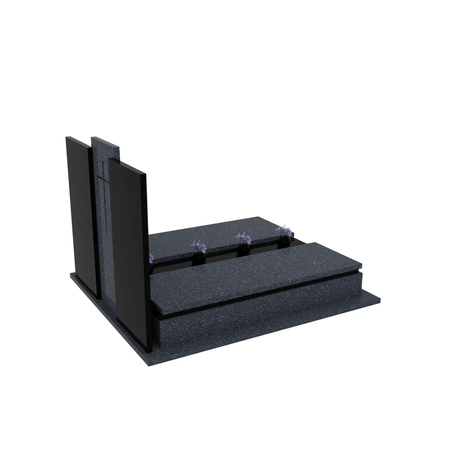 Nagrobek podwójny z rzezbionym krzyzem CK 113+360 – photo №8