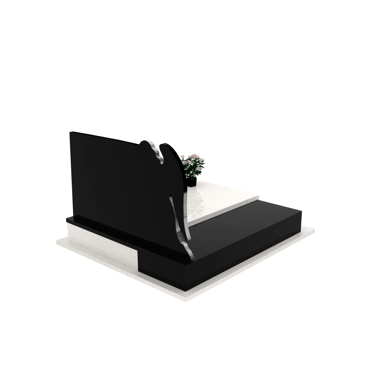 Nagrobek podwójny z grawerem anioła CK 114+360 – photo №7