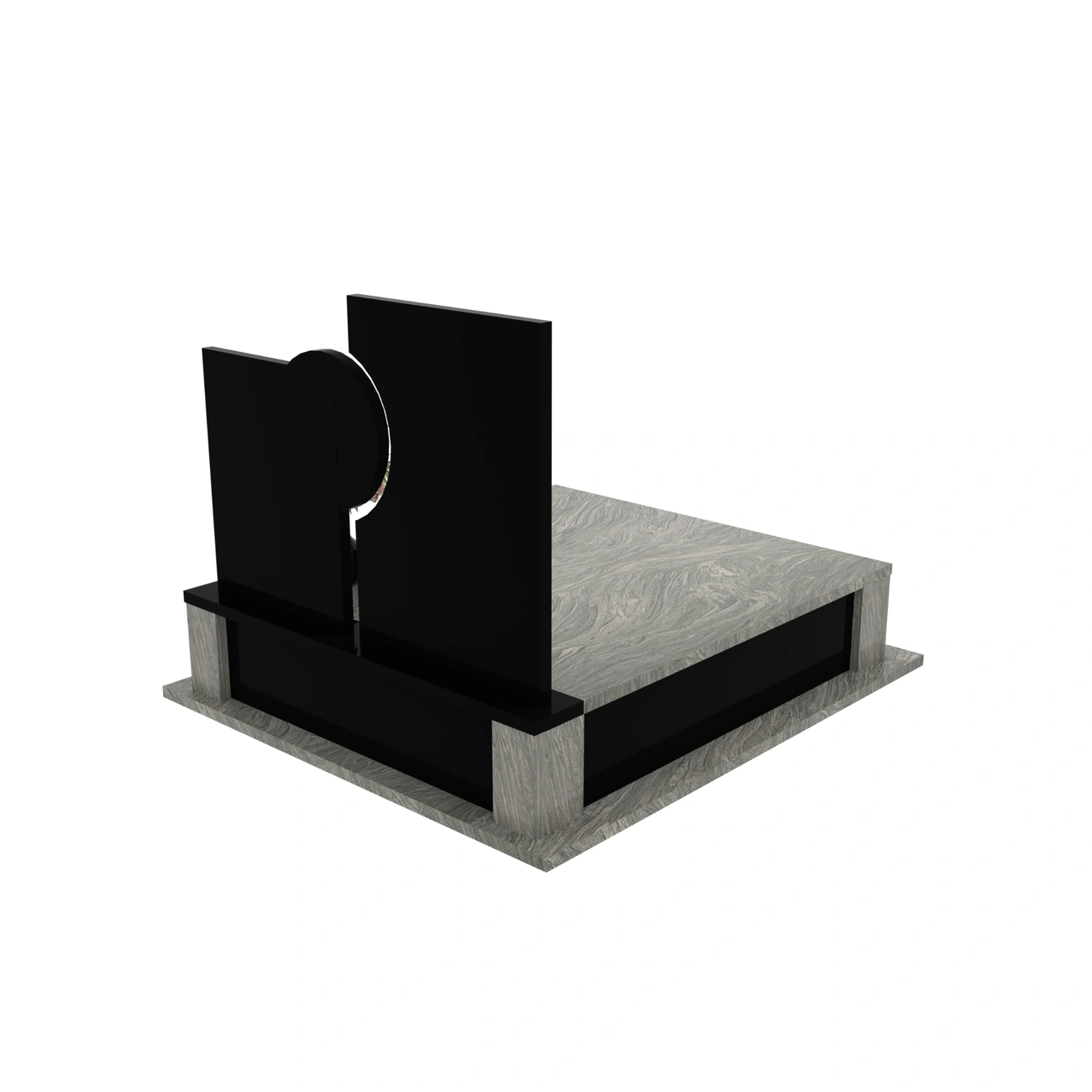 Nagrobek podwójny z grawerem Jezusa z granitu CK 107+360 – photo №7