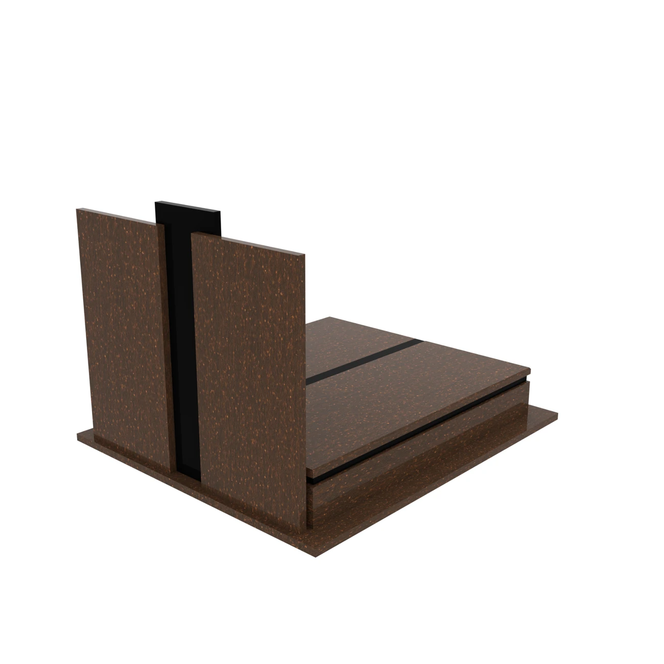 Nagrobek podwójny z grawerem krzyża, wykonany z dbałością o każdy detal z granitu CK 105+360 – photo №7