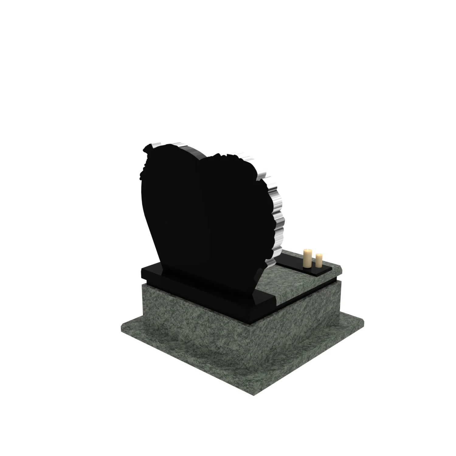 Nagrobek urnowy z rzeźbą róż i ptaka z granitu U 108+360 – photo №7