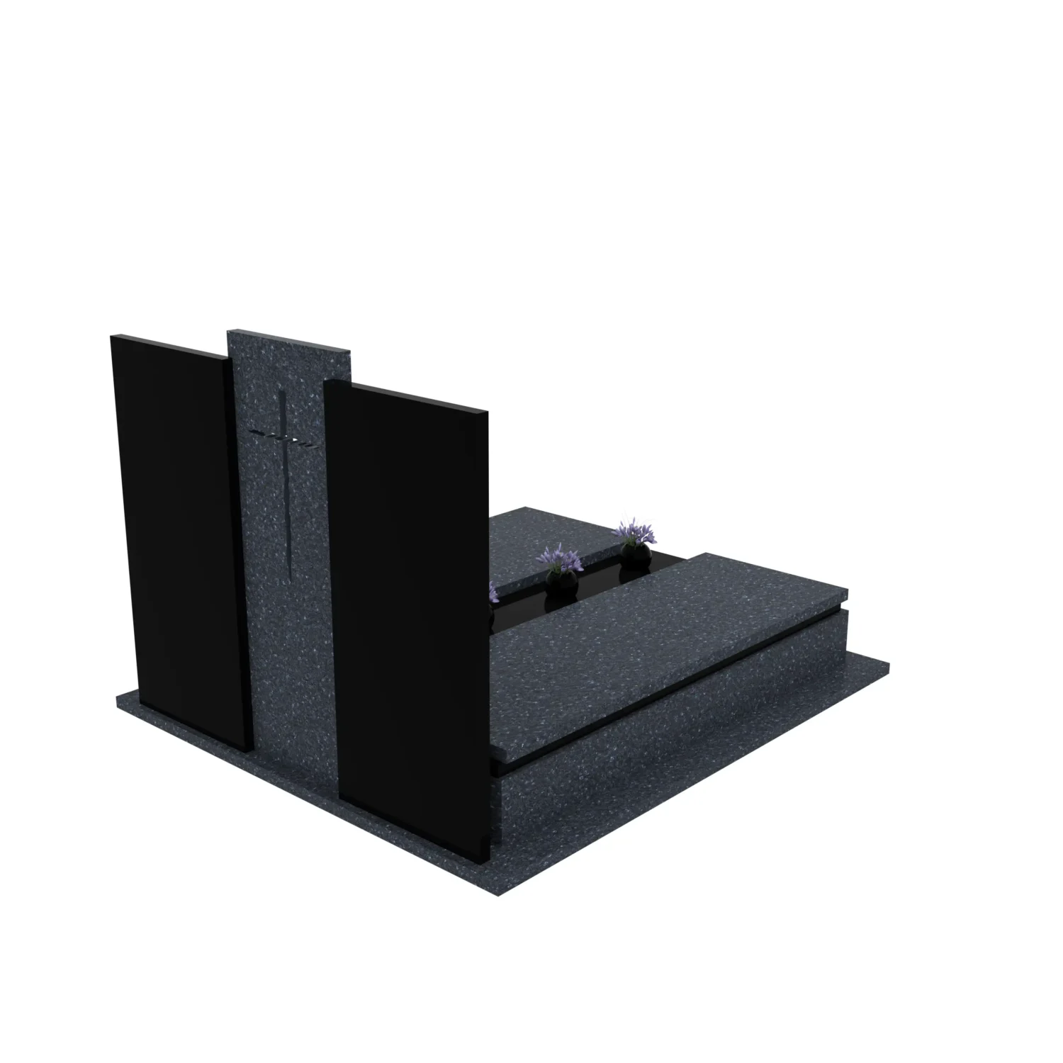 Nagrobek podwójny z rzezbionym krzyzem CK 113+360 – photo №7