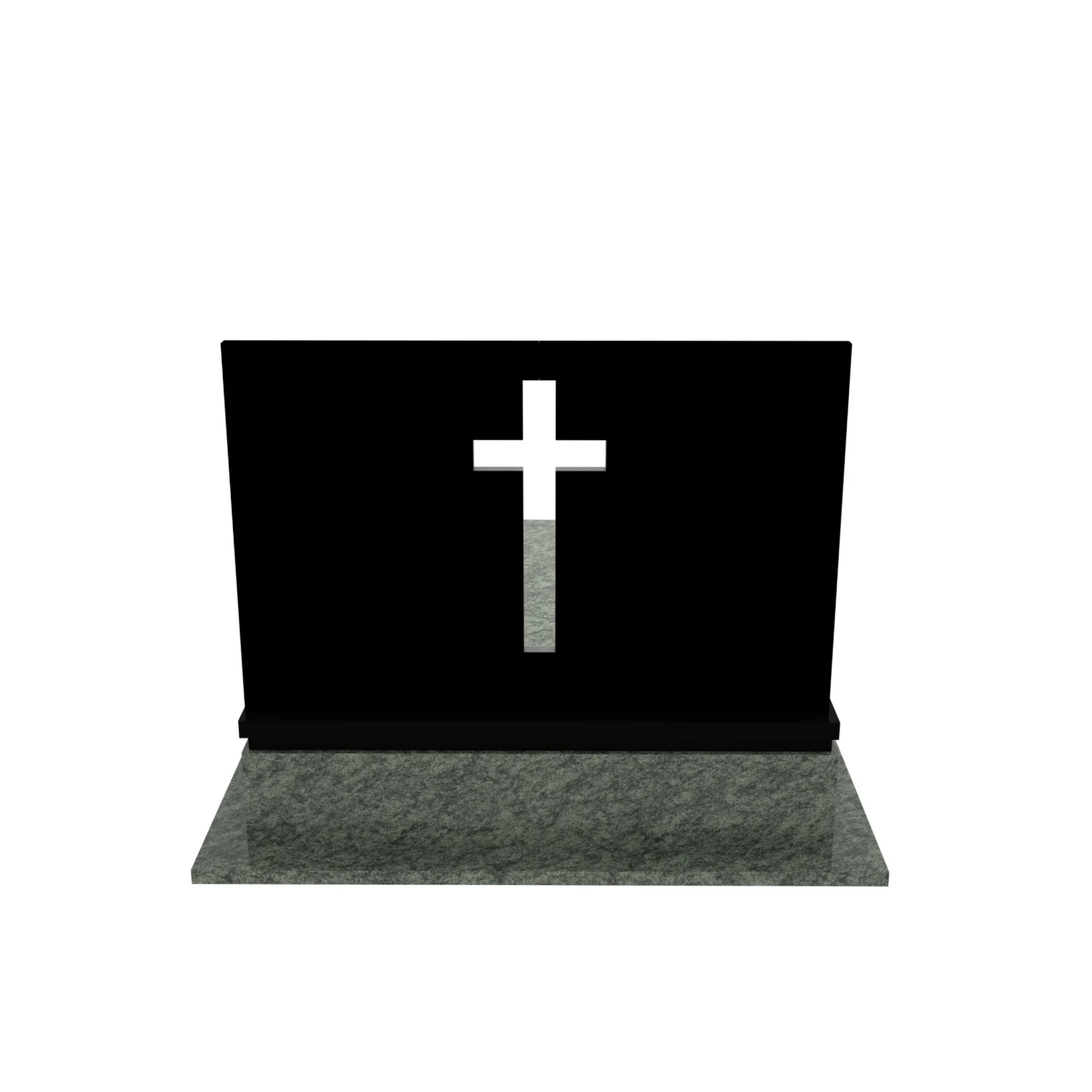 Nagrobek podwójny z grawerowanym drzewem i rzeźbą krzyża CK 104+360 – photo №6