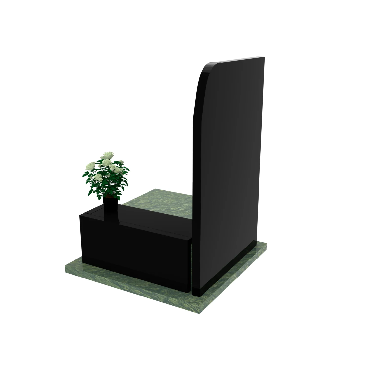 Nagrobek urnowy z grawerem Matki Boskiej z granitu U 110+360 – photo №4