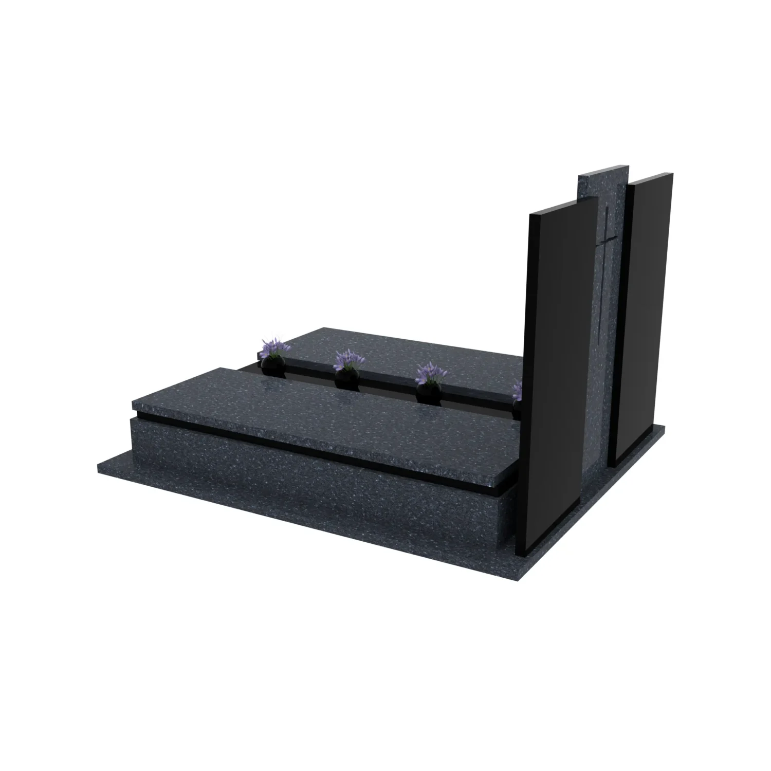 Nagrobek podwójny z rzezbionym krzyzem CK 113+360 – photo №4