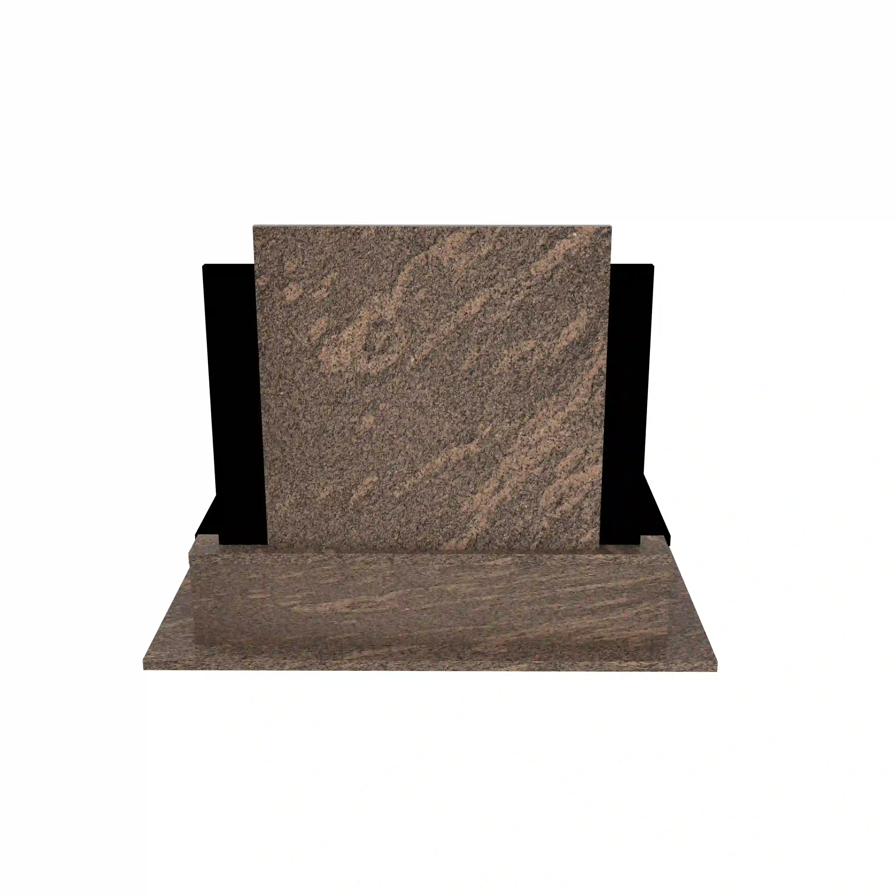 Nagrobek podwójny z grawerowanym aniołem z granitu CK 106+360 – photo №6