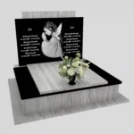 Nagrobek podwójny z grawerowanym aniołem z granitu CK 106 zdjęcie 32