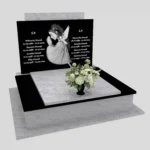 Nagrobek podwójny z grawerowanym aniołem z granitu CK 106 zdjęcie 33