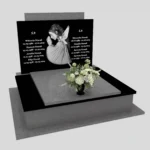 Nagrobek podwójny z grawerowanym aniołem z granitu CK 106 zdjęcie 37