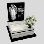 Nagrobek dziecięcy z grawerem anioła D 76 zdjęcie 42