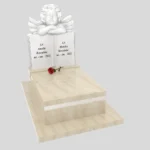 Nagrobek dla dziecka z rzeźbą książki i anioła z granitu D 79 zdjęcie 34