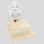 Nagrobek dla dziecka z rzeźbą książki i anioła z granitu D 79 zdjęcie 37