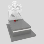 Nagrobek dla dziecka z rzeźbą książki i anioła z granitu D 79 zdjęcie 39