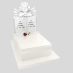 Nagrobek dla dziecka z rzeźbą książki i anioła z granitu D 79 zdjęcie 46